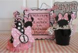 Minnie Mouse 1st Birthday Decoration Ideas Minnie Mouse Polka Dot 1st Birthday Party by asweetcelebration