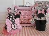 Minnie Mouse 1st Birthday Decoration Ideas Minnie Mouse Polka Dot 1st Birthday Party by asweetcelebration