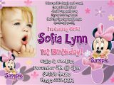 Minnie Mouse 1st Birthday Invitation Wording 1st Birthday Invitation Wording and Party Ideas Bagvania