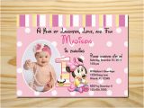 Minnie Mouse 1st Birthday Invitation Wording Birthday Invites Best New Idea Minnie Mouse 1st Birthday