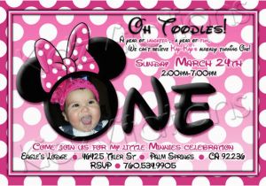 Minnie Mouse 1st Birthday Invitation Wording Free Printable Minnie Mouse 1st Birthday Invitations