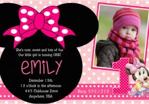 Minnie Mouse 1st Birthday Invitation Wording Minnie Mouse 2nd Birthday Party Invitation Wording Free