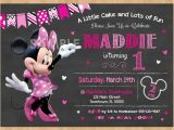 Minnie Mouse 1st Birthday Invitation Wording Minnie Mouse Birthday Invitation Minnie Mouse Invitation 1st