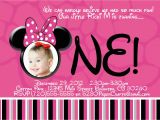 Minnie Mouse 1st Birthday Invitation Wording Printable Minnie Mouse Birthday Invitations Free