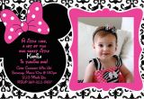 Minnie Mouse 1st Birthday Invitations Online Free Printable 1st Birthday Minnie Mouse Invitation