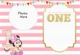 Minnie Mouse 1st Birthday Invitations Printable Free Printable Minnie Mouse 1st Invitation Templates