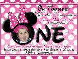 Minnie Mouse 1st Birthday Invitations with Photo 1st Birthday Invitations Minnie Mouse Drevio Invitations