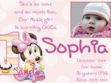 Minnie Mouse 1st Birthday Invites 1st Birthday Invitation Minnie Mouse 365greetings Com