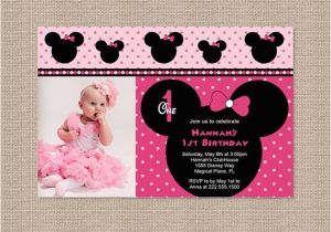 Minnie Mouse 1st Birthday Invites Free Printable Minnie Mouse 1st Birthday Invitations