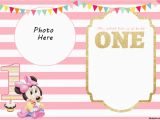 Minnie Mouse 1st Birthday Invites Free Printable Minnie Mouse 1st Invitation Templates