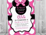 Minnie Mouse 1st Birthday Invites Minnie Mouse 1st Birthday Invitations Printable Girls Party