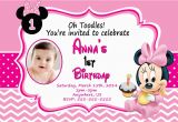 Minnie Mouse 1st Birthday Personalized Invitations Baby Minnie Mouse 1st Birthday Invitations Dolanpedia