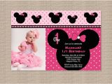 Minnie Mouse 1st Birthday Personalized Invitations Free Printable Minnie Mouse 1st Birthday Invitations
