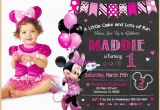 Minnie Mouse 1st Birthday Personalized Invitations Minnie Mouse Invitation Minnie Mouse 1st Birthday First Bday