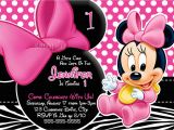 Minnie Mouse 1st Birthday Personalized Invitations Personalized Minnie Mouse First Birthday Invitations