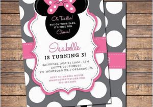 Minnie Mouse Birthday Invitations Diy Diy Minnie Mouse Invitation Domaindir Info