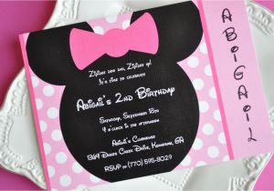 Minnie Mouse Birthday Invitations Diy Homemade Minnie Mouse Invitations Template Resume Builder