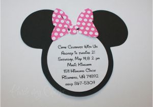 Minnie Mouse Birthday Invitations Diy Homemade Minnie Mouse Invitations Template Resume Builder
