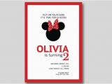 Minnie Mouse Birthday Invitations Diy Minnie Mouse Birthday Invitation Custom Diy by Trendyhenry