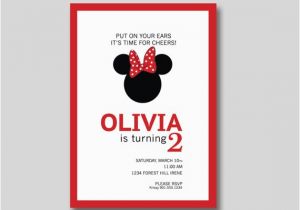 Minnie Mouse Birthday Invitations Diy Minnie Mouse Birthday Invitation Custom Diy by Trendyhenry