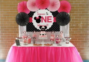 Minnie Mouse Birthday Party Decoration Ideas Minnie Mouse First Birthday Party Little Wish Parties