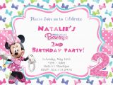 Minnie Mouse Bowtique Birthday Invitations Disney Minnie Mouse Bowtique Birthday Invitations