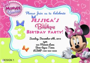 Minnie Mouse Bowtique Birthday Invitations Minnie Mouse Bowtique Birthday Digital Invitation