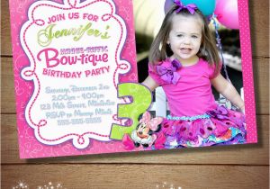 Minnie Mouse Bowtique Birthday Invitations Minnie Mouse Bowtique Birthday Invitations Best Party Ideas