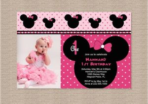 Minnie Mouse First Birthday Invites Free Printable Minnie Mouse 1st Birthday Invitations