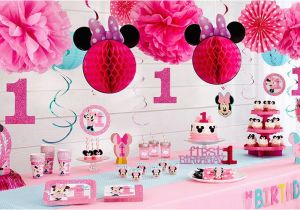 Minnie Mouse First Birthday Party Decorations Minnie Mouse 1st Birthday Party Supplies Party City