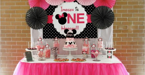 Minnie Mouse First Birthday Party Decorations Minnie Mouse First Birthday Party Little Wish Parties