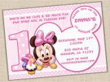 Minnie Mouse Invitations for 1st Birthday Baby Minnie Mouse 1st Birthday Invitations Best Party Ideas