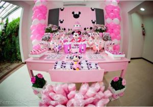 Minnie Mouse themed Birthday Party Decorations Kara 39 S Party Ideas Disney Minnie Mouse Girl Pink themed