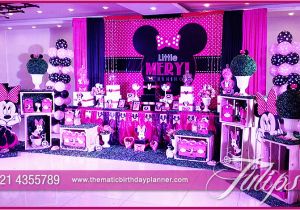 Minnie Mouse themed Birthday Party Decorations Minnie Mouse Vintage Birthday Tulips event Management