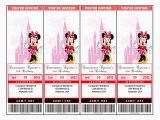 Minnie Mouse Ticket Birthday Invitations I Make I Share Minnie Mouse Party Invitation Movie