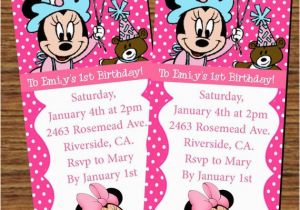 Minnie Mouse Ticket Birthday Invitations Items Similar to Minnie Mouse Printable Birthday