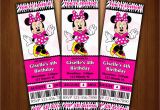 Minnie Mouse Ticket Birthday Invitations Minnie Mouse Ticket Invitation Printable Diy Invite Red or