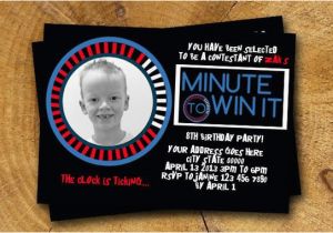 Minute to Win It Birthday Party Invitations Items Similar to Minute to Win It Birthday Party Invite On