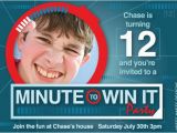 Minute to Win It Birthday Party Invitations Minute to Win It Birthday Invitation by Beeskneesdesignshop