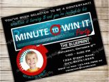 Minute to Win It Birthday Party Invitations Minute to Win It Birthday Party Invitation
