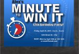 Minute to Win It Birthday Party Invitations Minute to Win It Inspired Birthday Party Invitation Minute to