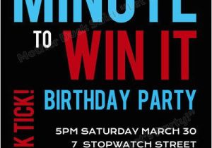 Minute to Win It Birthday Party Invitations Minute to Win It Party Invitations Go Shorty It 39 S Your