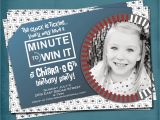 Minute to Win It Birthday Party Invitations Minute to Win It Party Invite Photo Optional Fun for Big