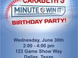 Minute to Win It Birthday Party Invitations Minute to Win It Party
