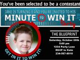 Minute to Win It Birthday Party Invitations Minute to Win It Party Supplies Printables and Invitations