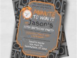 Minute to Win It Birthday Party Invitations Minute to Win It Printable or Printed Birthday Invitations