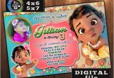 Moana Birthday Invitations Walmart Baby Moana Birthday Invitation Custom Digital File Any Age