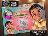 Moana Birthday Invitations Walmart Baby Moana Birthday Invitation Custom Digital File Any Age