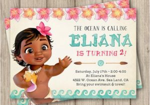 Moana Birthday Invitations Walmart Moana Birthday Invitation Baby Moana Invitation Baby Moana