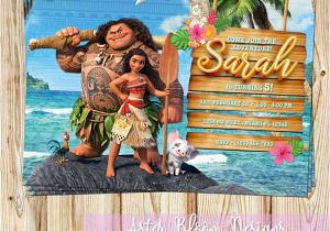 Moana Birthday Invitations Walmart Moana Birthday Party Digital Diy Invite Printable